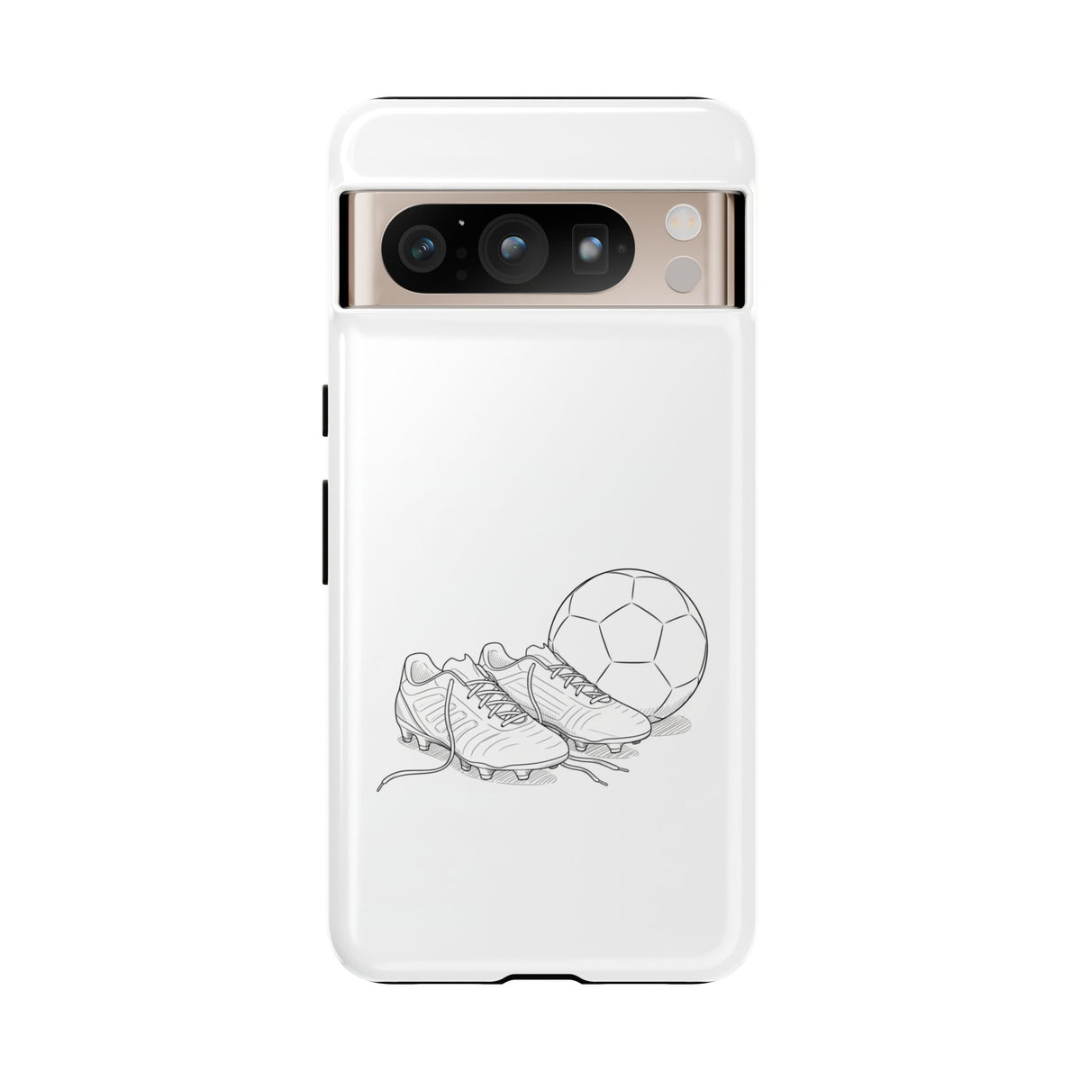 Phone Case, Football Boots & Ball Sketch , Tough Case