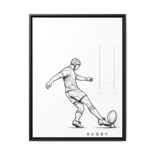 Print, Rugby Conversion Kick, Matte Canvas Print Framed Art