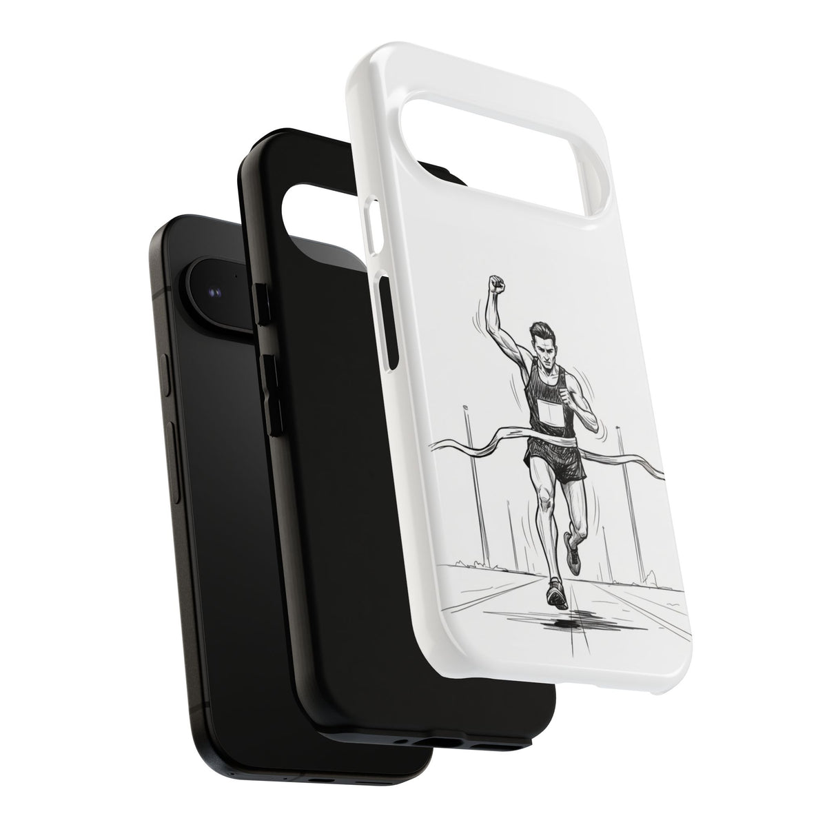 Phone Case, Running, finish line design, Tough Case