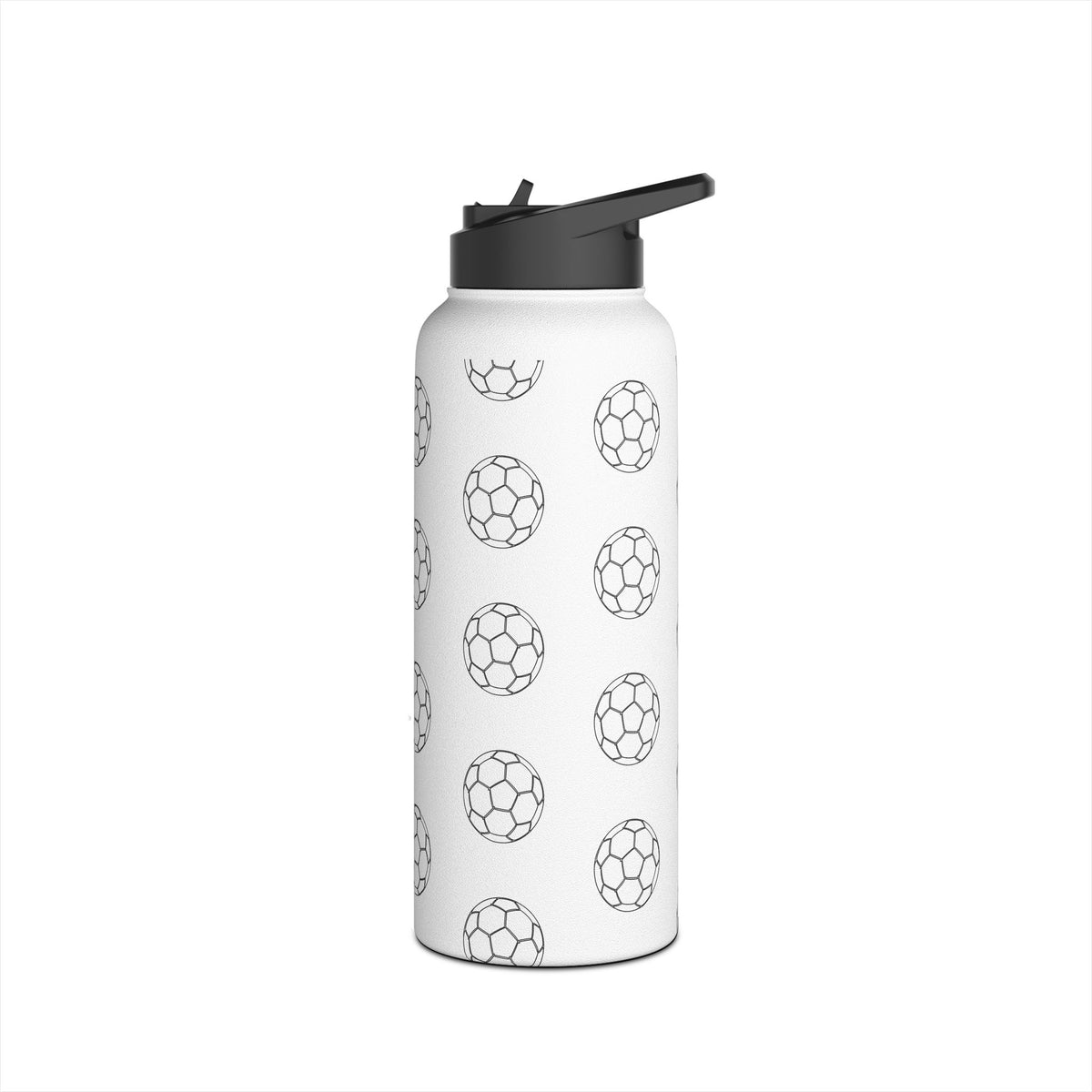 Water Bottle, Football repeat pattern design, Stainless Steel