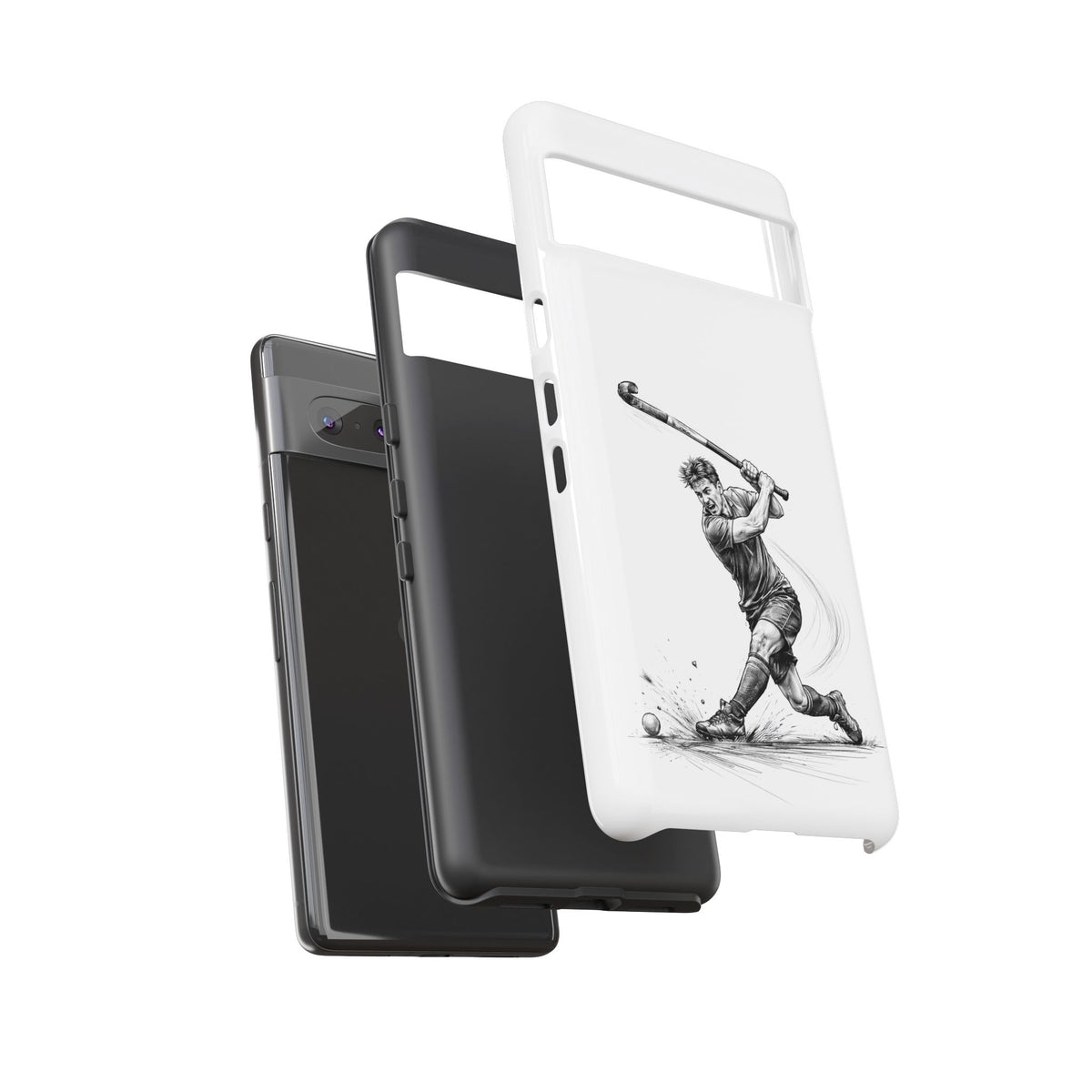 Phone case, Male Hockey Player Tomahawk Sketch,  Tough case