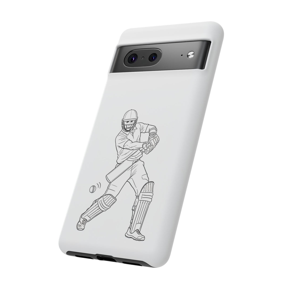 Phone Case, Cricket Batsman Sketch, Tough Case
