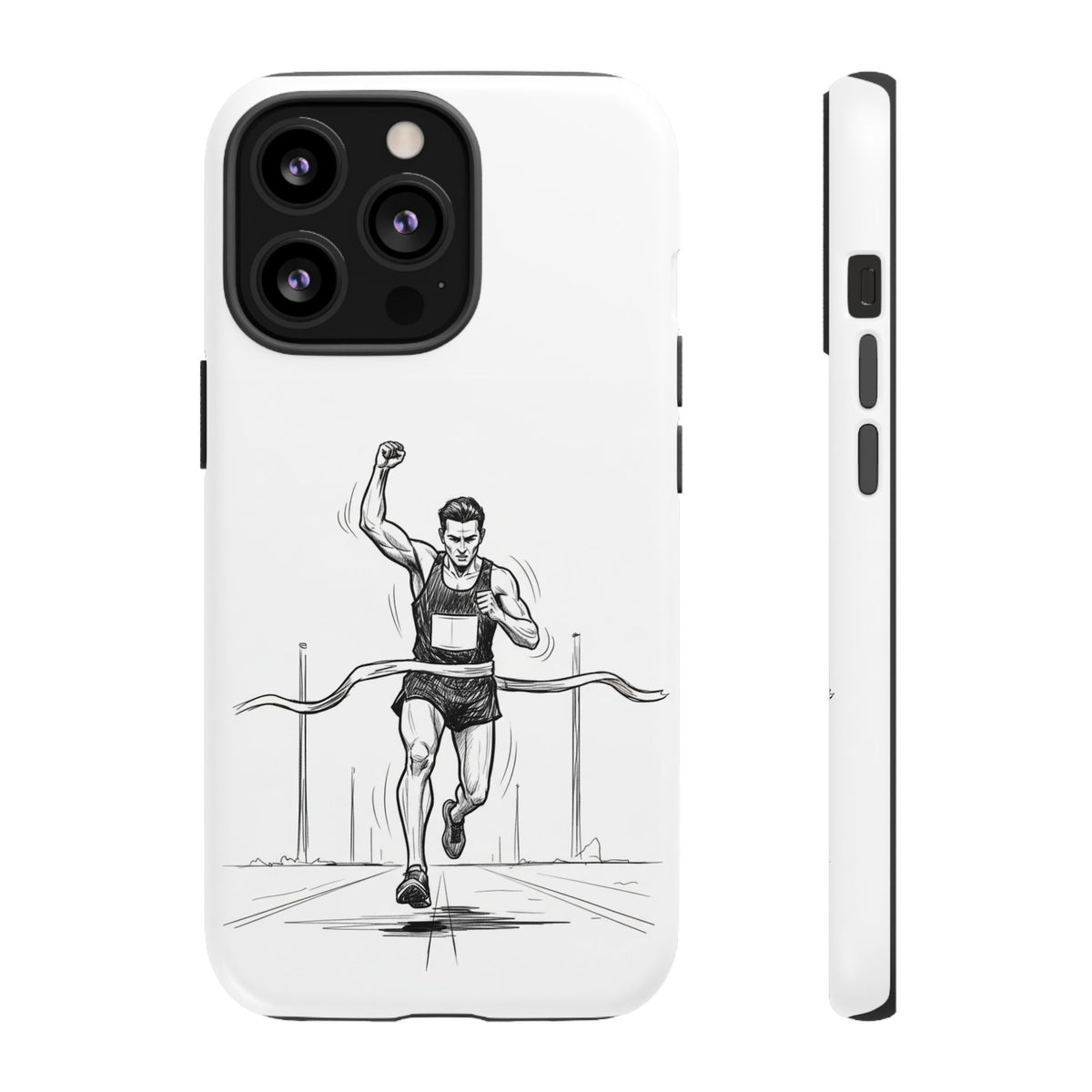 Phone Case, Running, finish line design, Tough Case