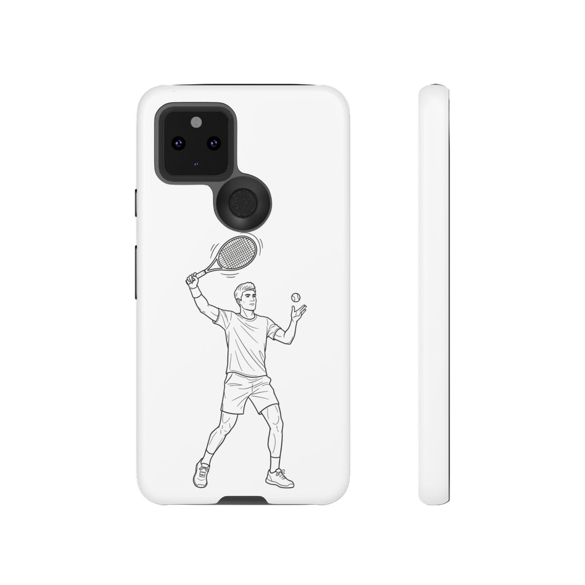 Phone Case, Racket Sports, Tennis Player overhead shot Design, Tough Case