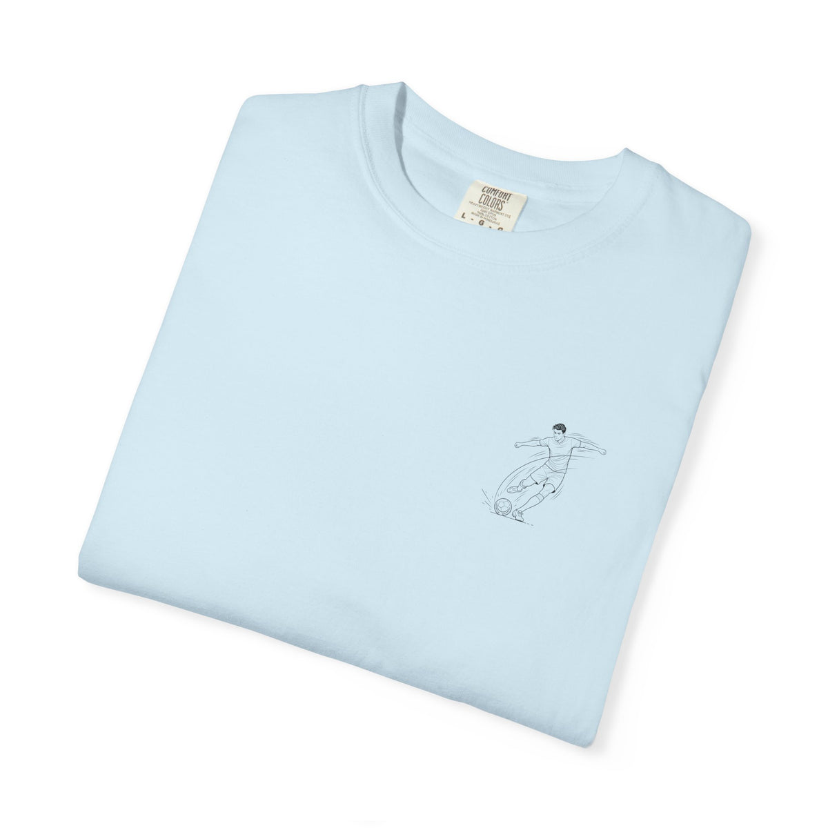 T-Shirt, Football Free Kick Striker Minimalist Sketch design, Cotton, Various Colours