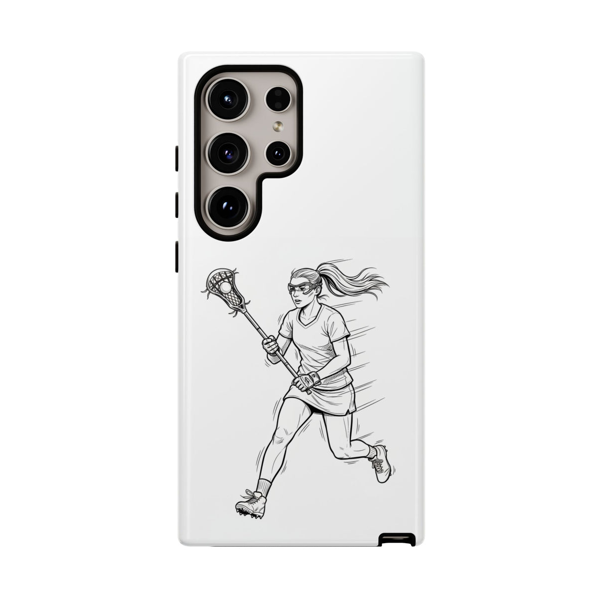Phone Case, Lacrosse Player Sketch, Tough Case