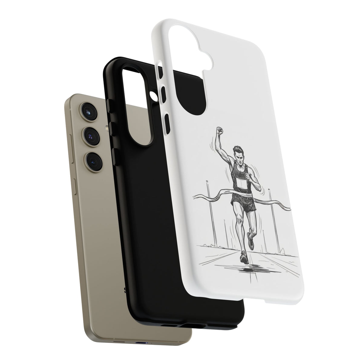 Phone Case, Running, finish line design, Tough Case