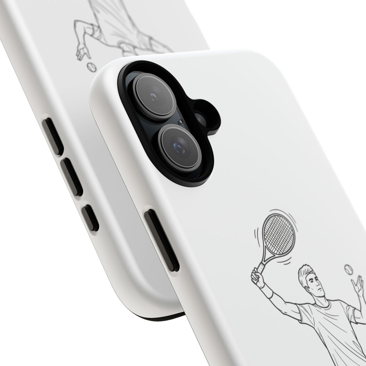 Phone Case, Racket Sports, Tennis Player overhead shot Design, Tough Case