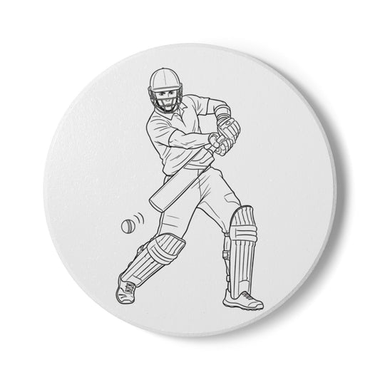 Coaster, Cricket Batsman, Ceramic