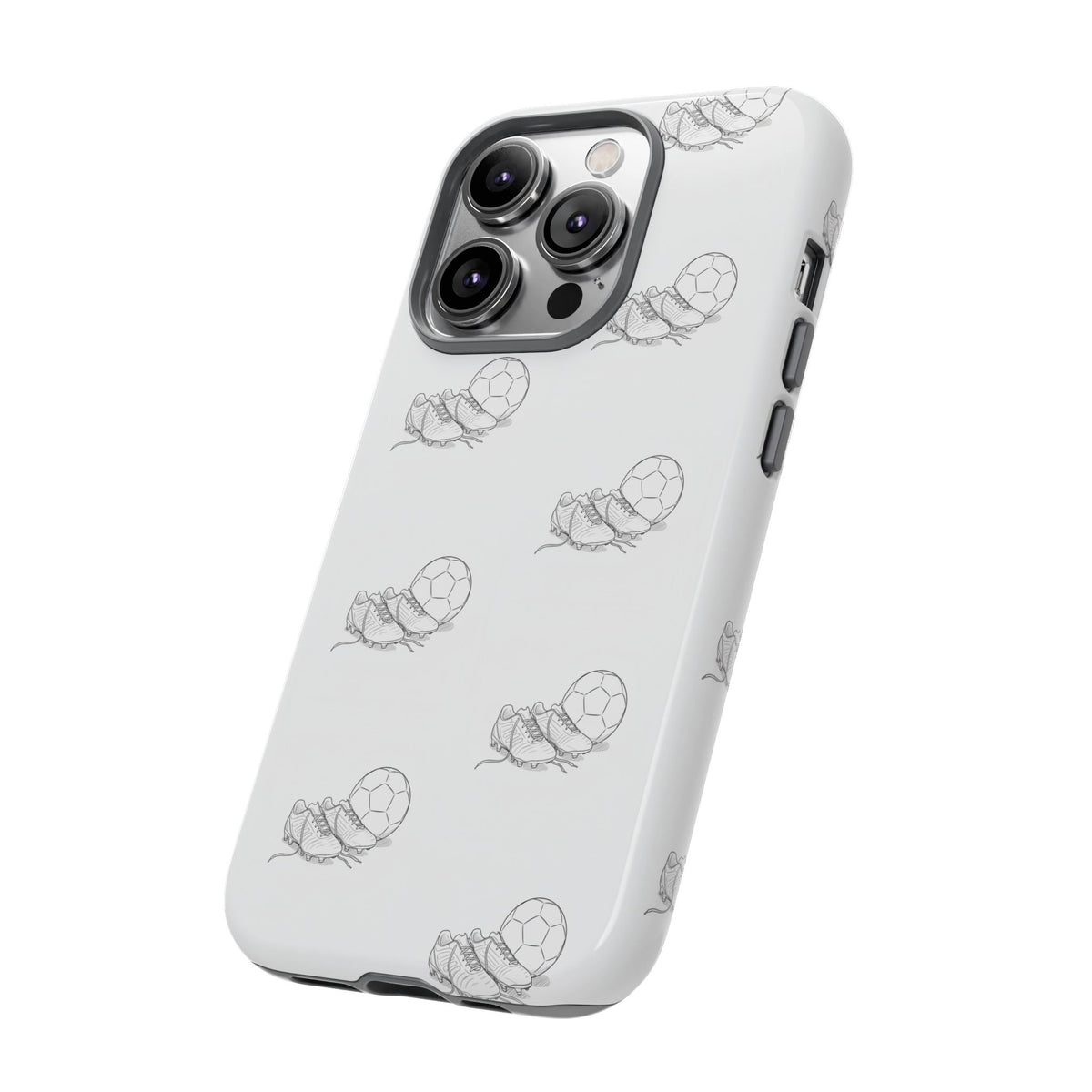 Phone Case, Football Boots & Ball Pattern, Tough Cases — Sports Phone Case