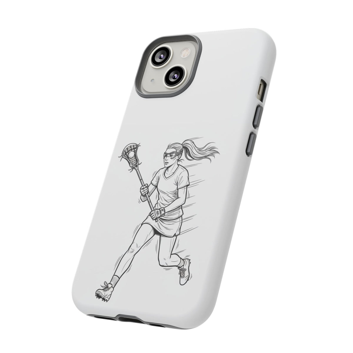 Phone Case, Lacrosse Player Sketch, Tough Case