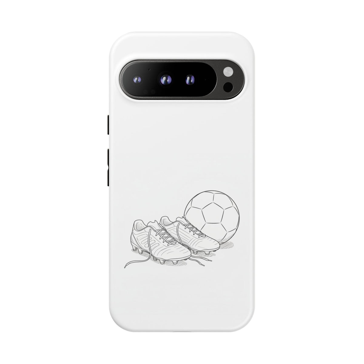 Phone Case, Football Boots & Ball Sketch , Tough Case