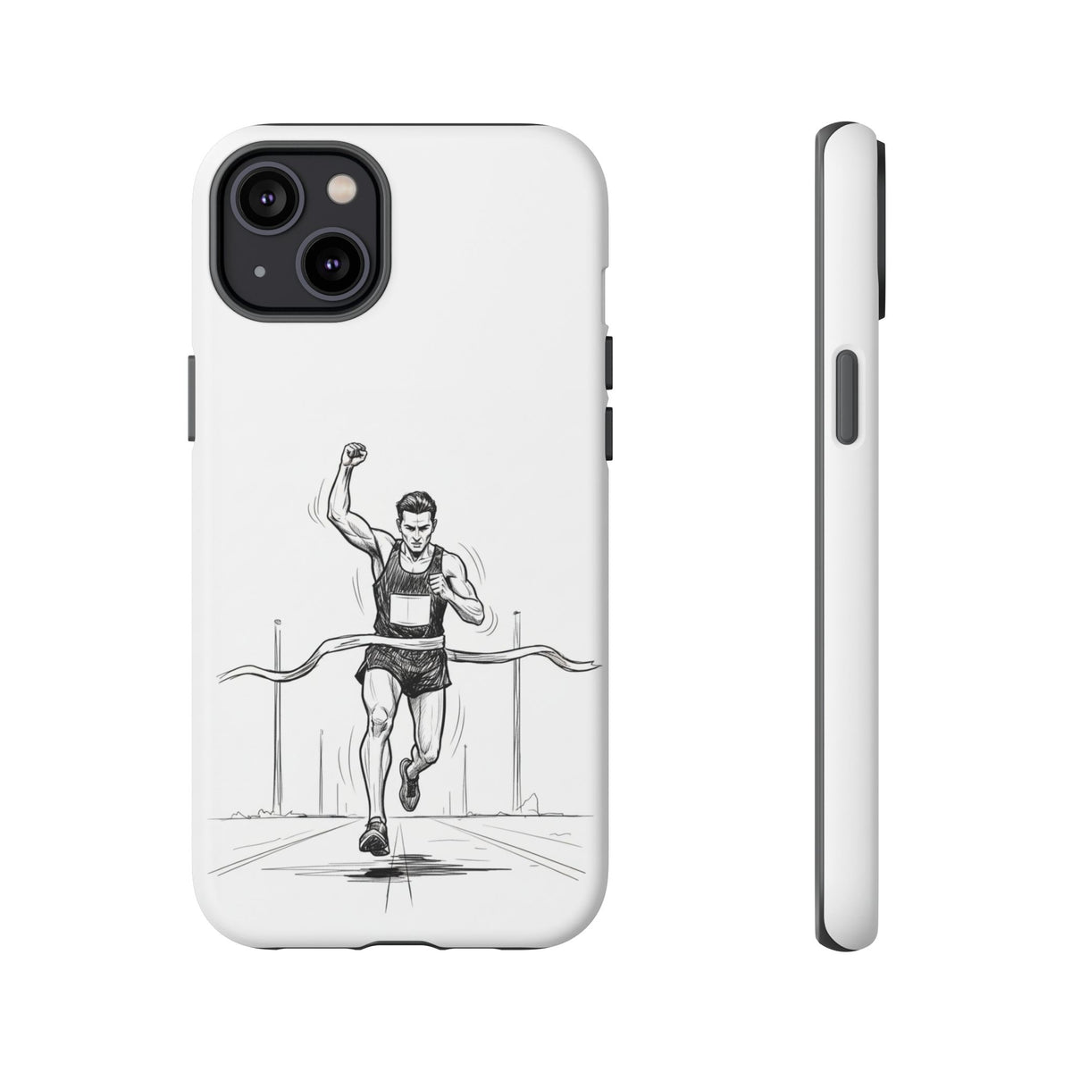 Phone Case, Running, finish line design, Tough Case
