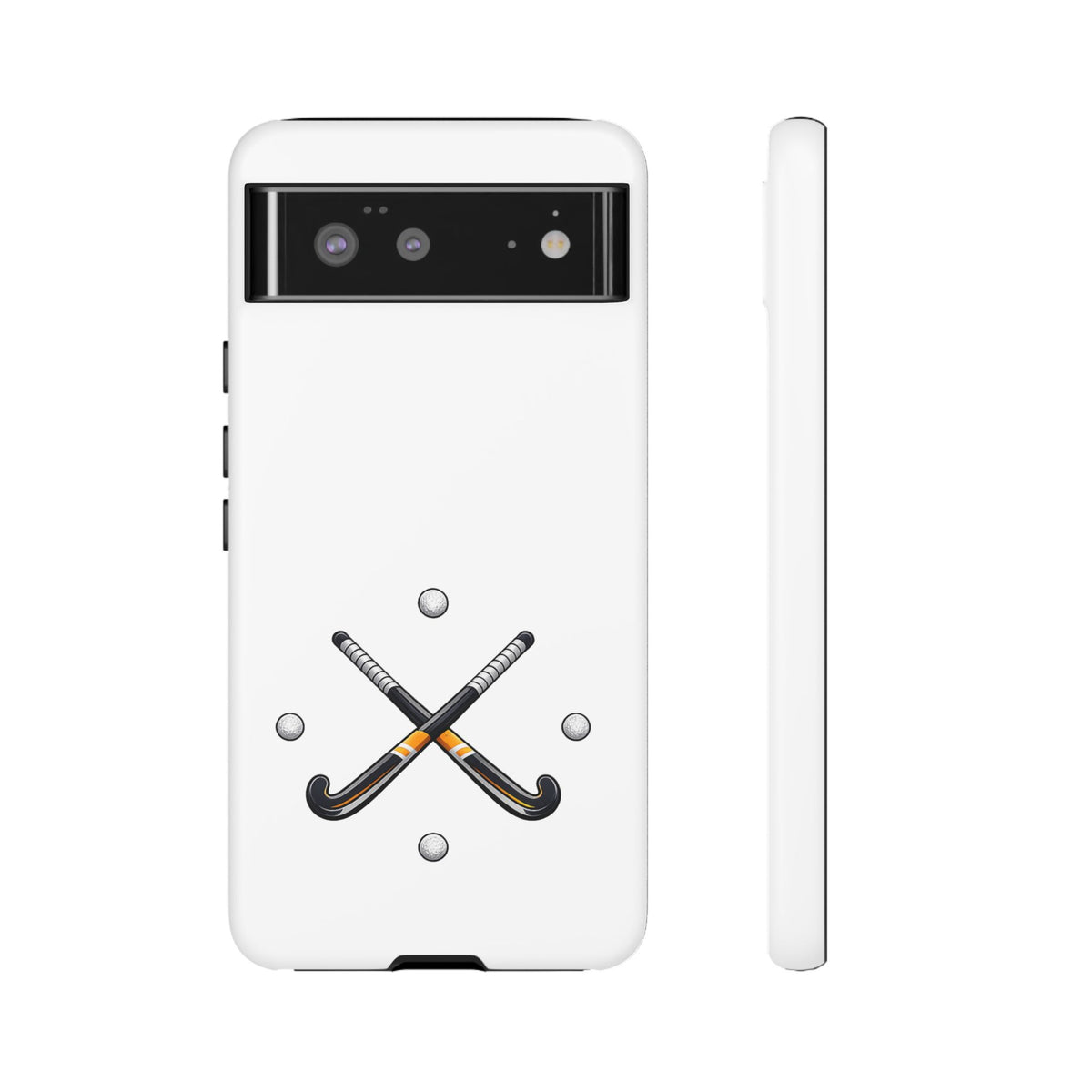 Phone Case, Hockey Crossed Sticks & Balls Design, tough Case