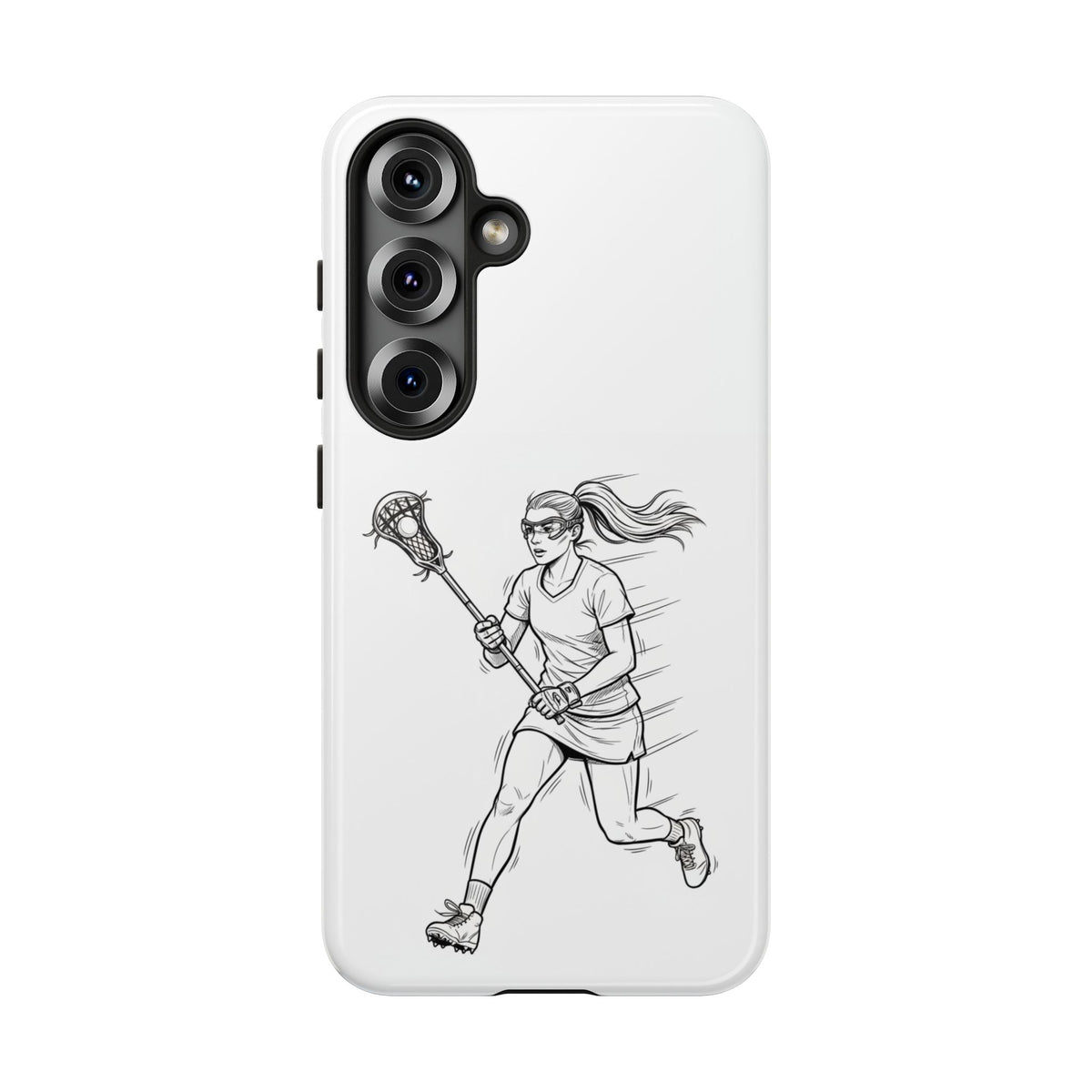 Phone Case, Lacrosse Player Sketch, Tough Case