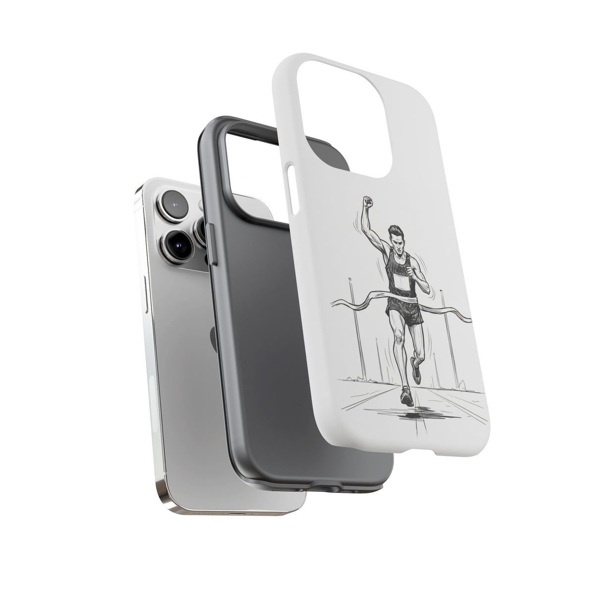 Phone Case, Running, finish line design, Tough Case