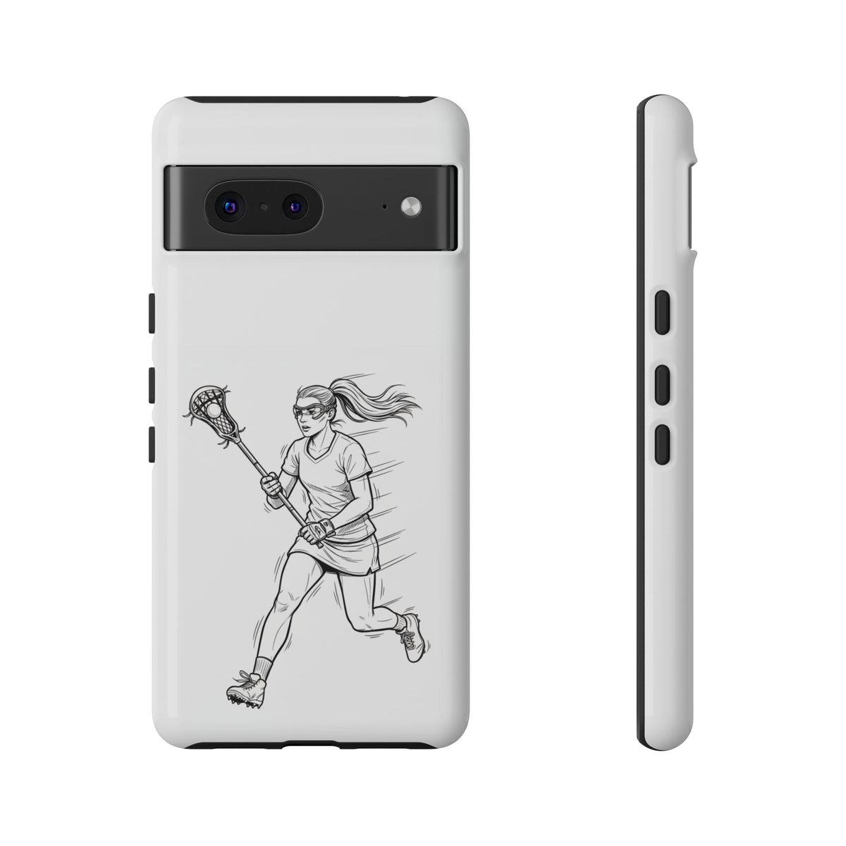 Phone Case, Lacrosse Player Sketch, Tough Case