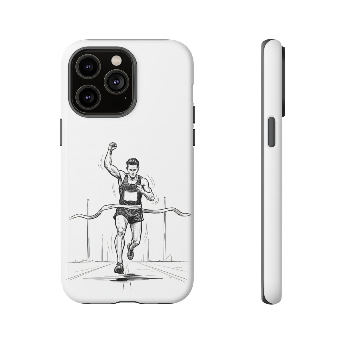 Phone Case, Running, finish line design, Tough Case