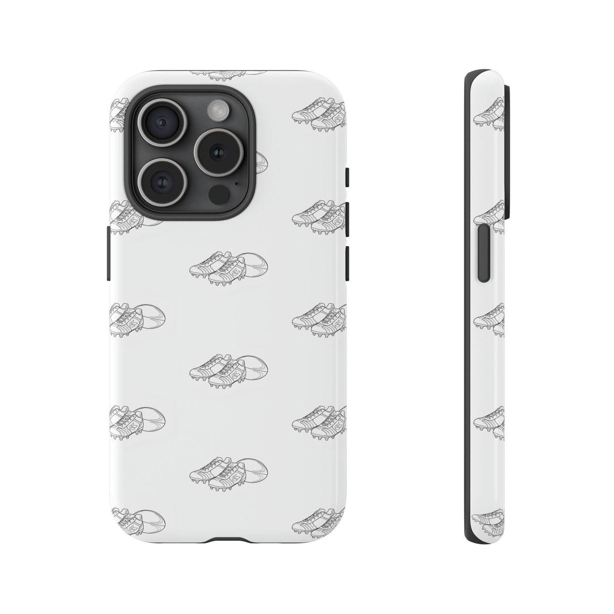 Phone Case Rugby Boots & Ball Repeat Pattern Tough Cases