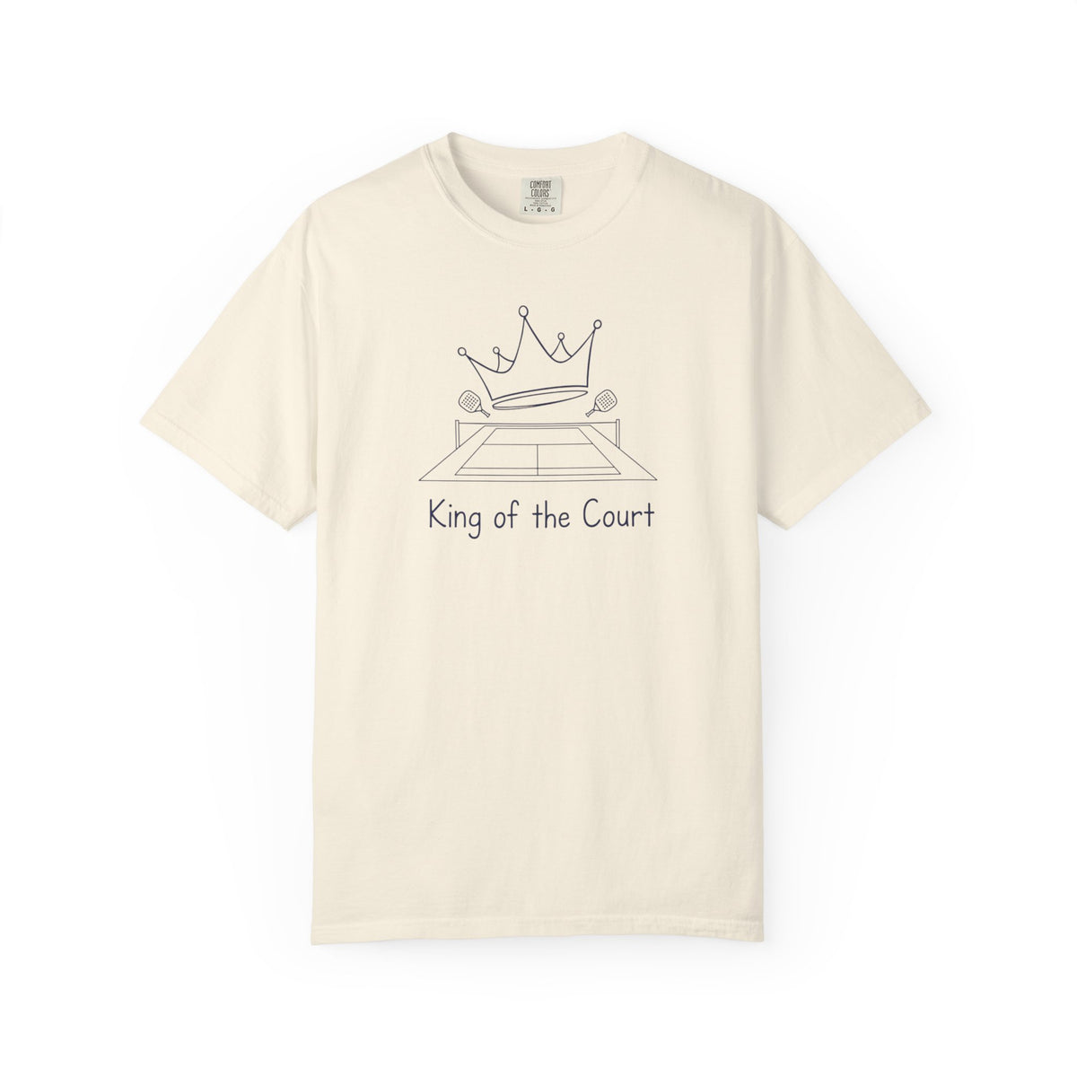 T-shirt, Racket Sports, King of the Court Sketch design, Cotton, Various Colours