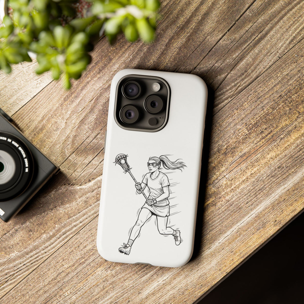 Phone Case, Lacrosse Player Sketch, Tough Case