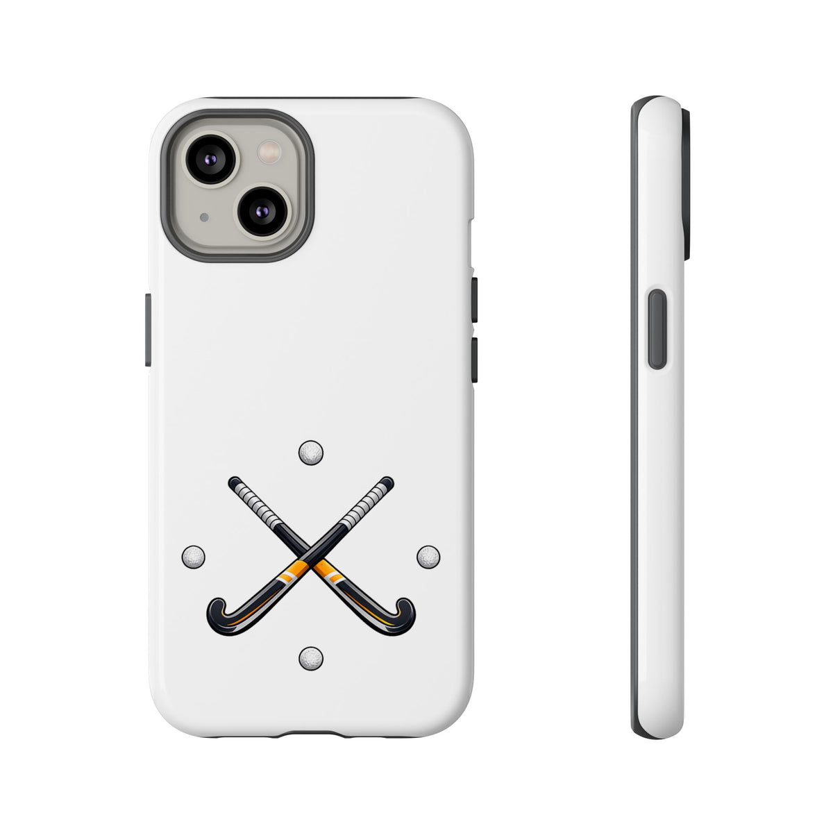 Phone Case, Hockey Crossed Sticks & Balls Design, tough Case