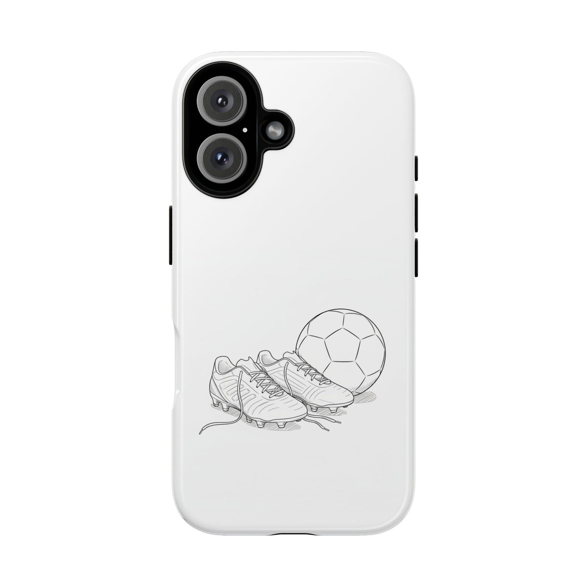 Phone Case, Football Boots & Ball Sketch , Tough Case