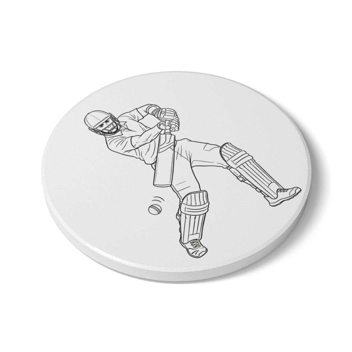 Coaster, Cricket Batsman, Ceramic