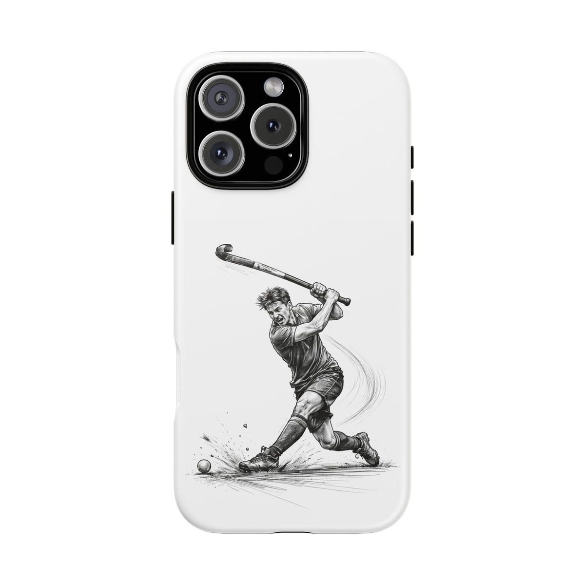Phone case, Male Hockey Player Tomahawk Sketch,  Tough case
