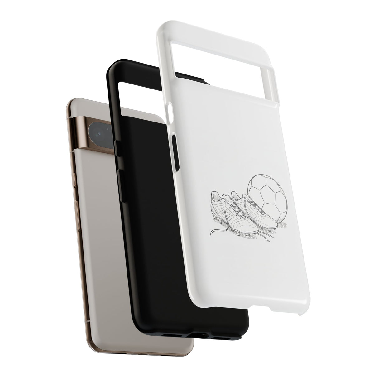 Phone Case, Football Boots & Ball Sketch , Tough Case