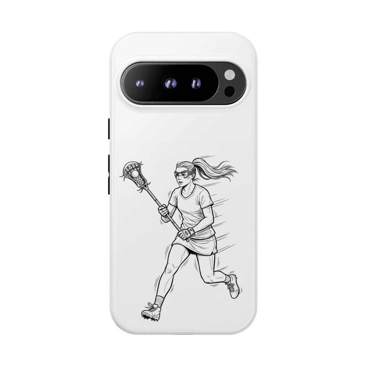 Phone Case, Lacrosse Player Sketch, Tough Case