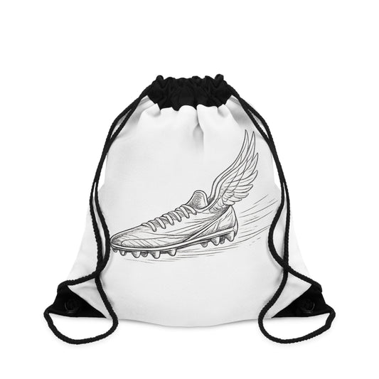 Drawstring Boot Bag, Football, Winged boot design