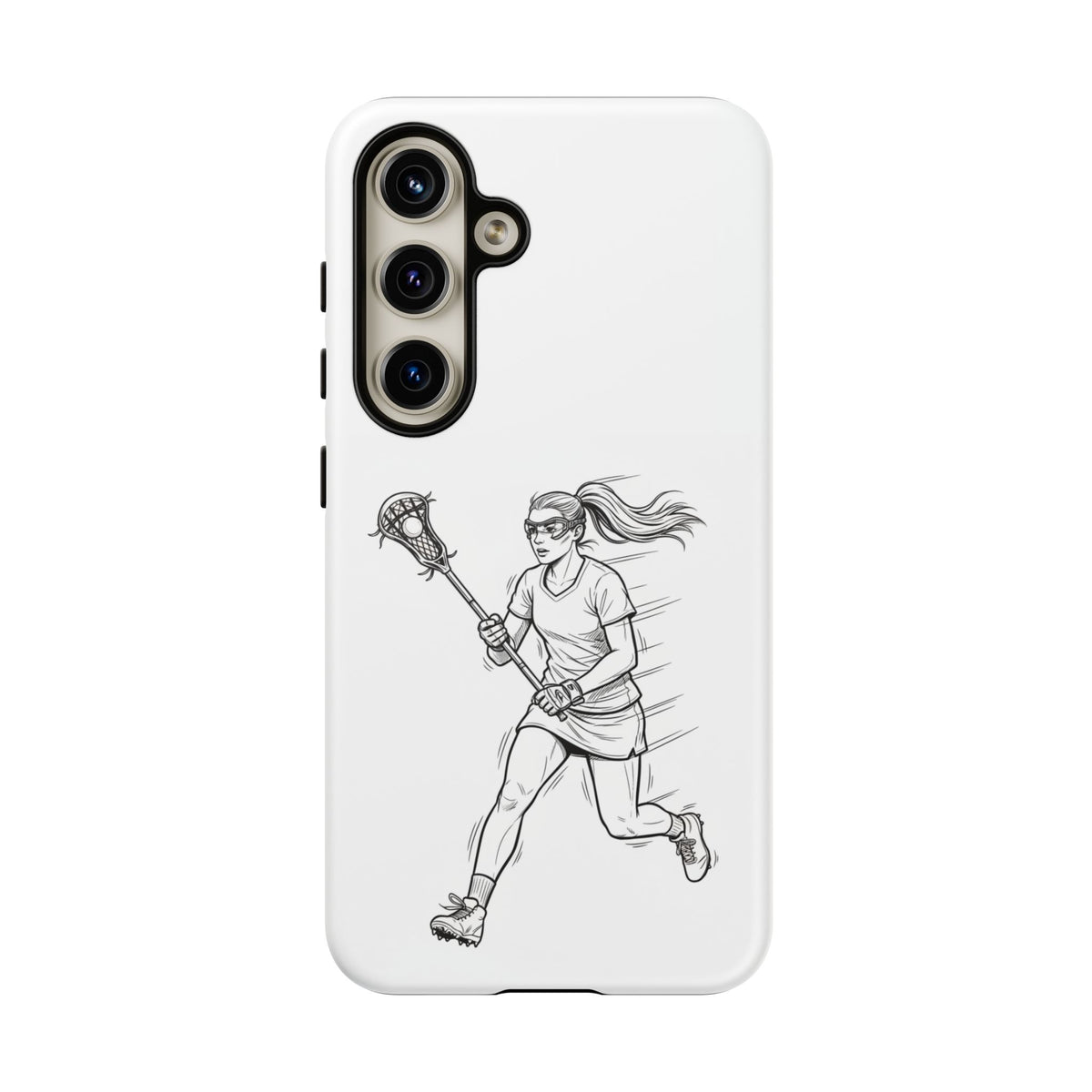 Phone Case, Lacrosse Player Sketch, Tough Case