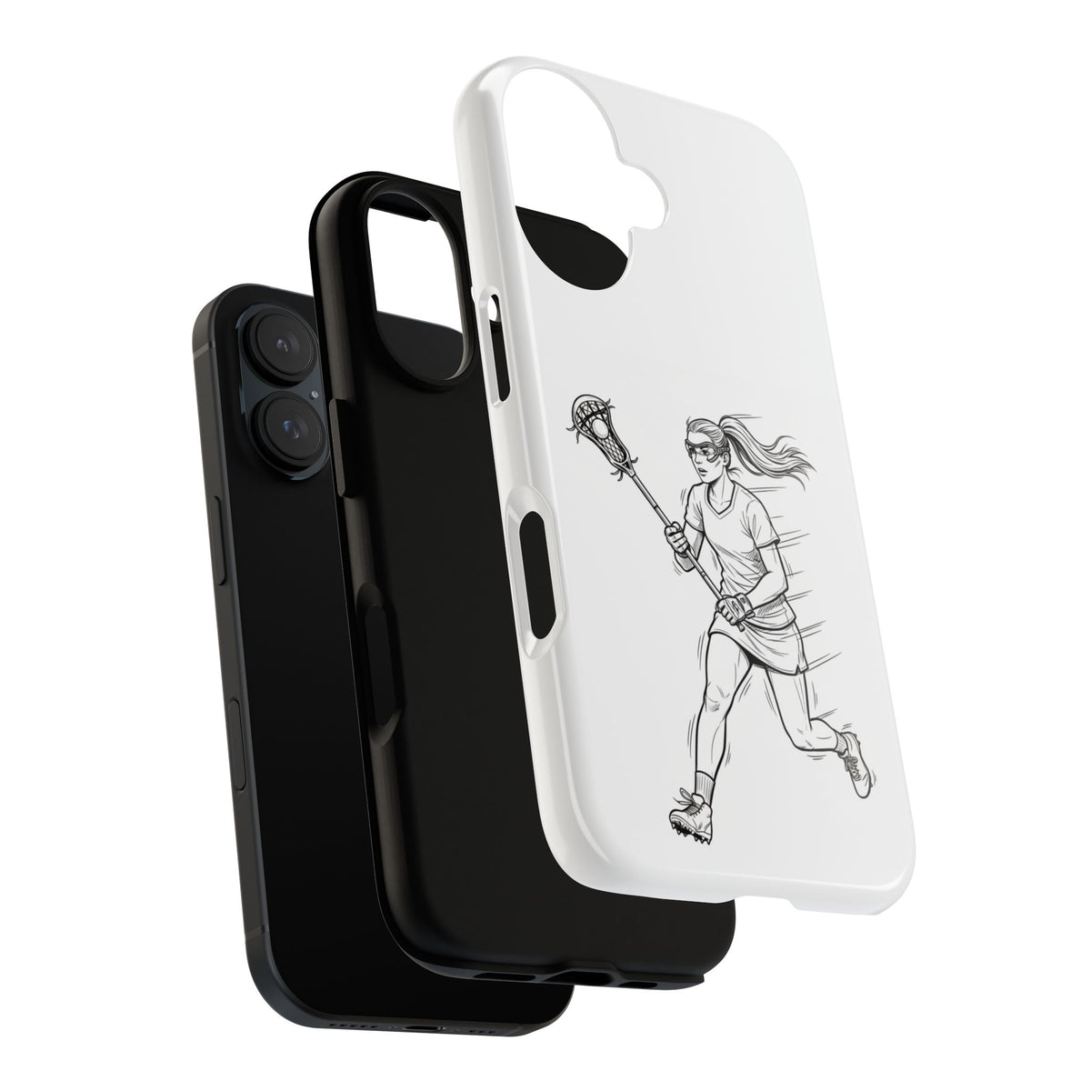 Phone Case, Lacrosse Player Sketch, Tough Case