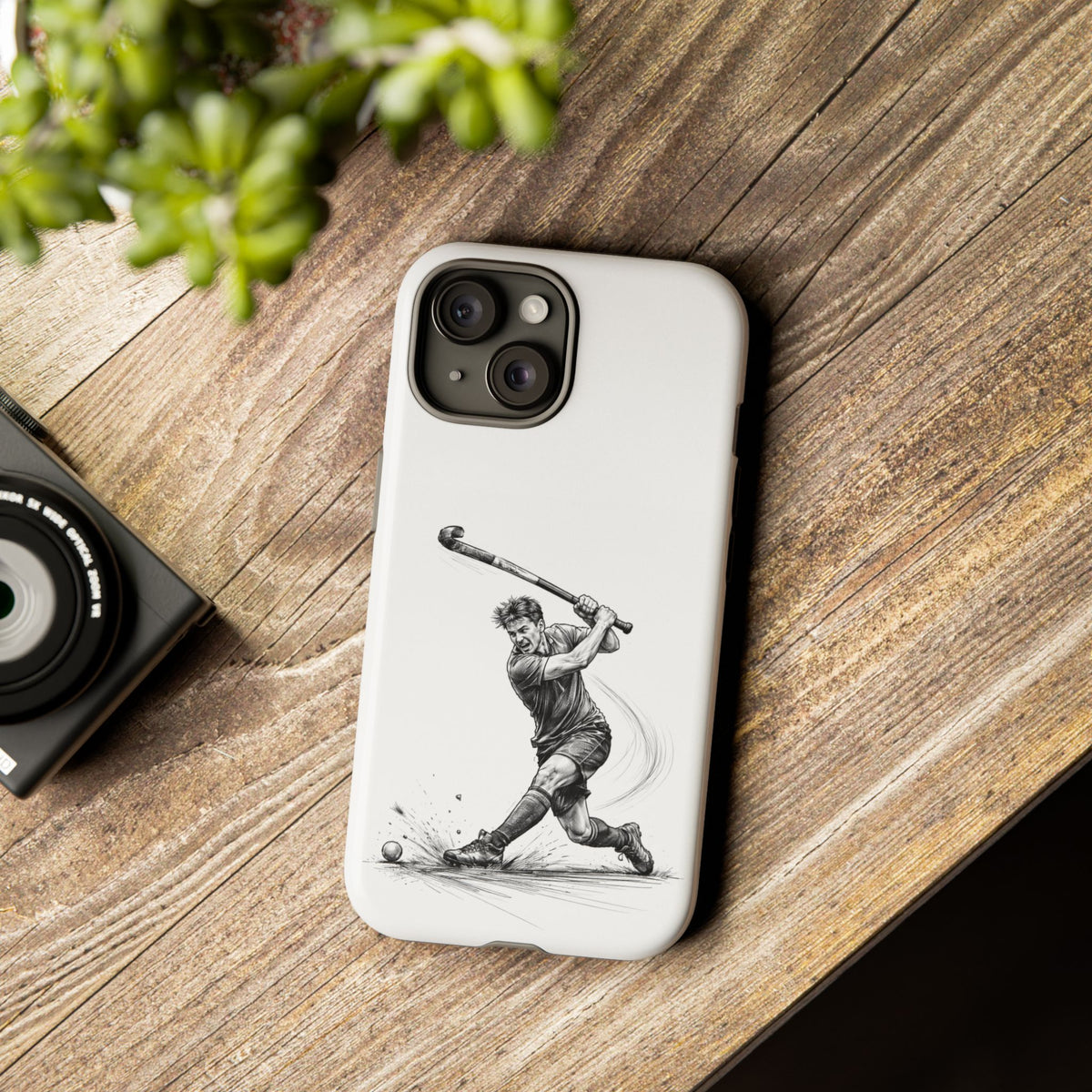 Phone case, Male Hockey Player Tomahawk Sketch,  Tough case