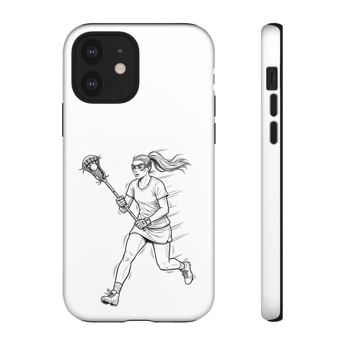 Phone Case, Lacrosse Player Sketch, Tough Case