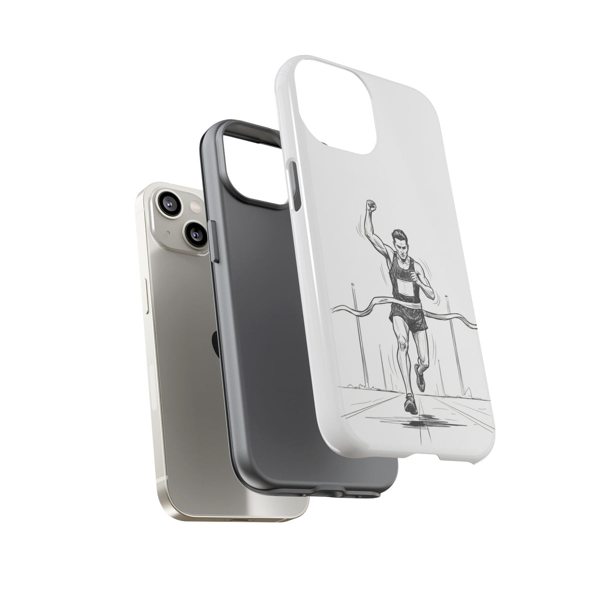 Phone Case, Running, finish line design, Tough Case