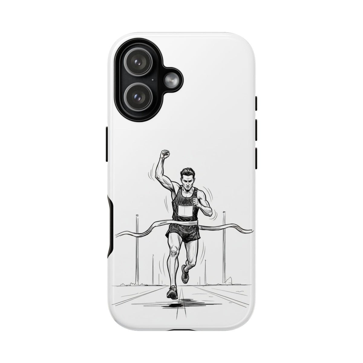 Phone Case, Running, finish line design, Tough Case