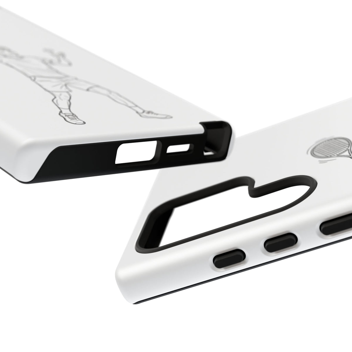 Phone Case, Racket Sports, Tennis Player overhead shot Design, Tough Case