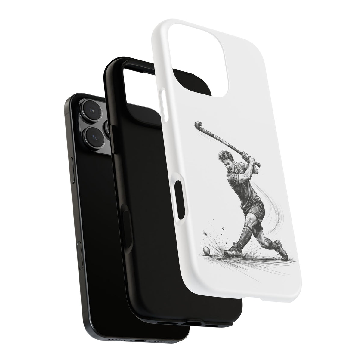 Phone case, Male Hockey Player Tomahawk Sketch,  Tough case