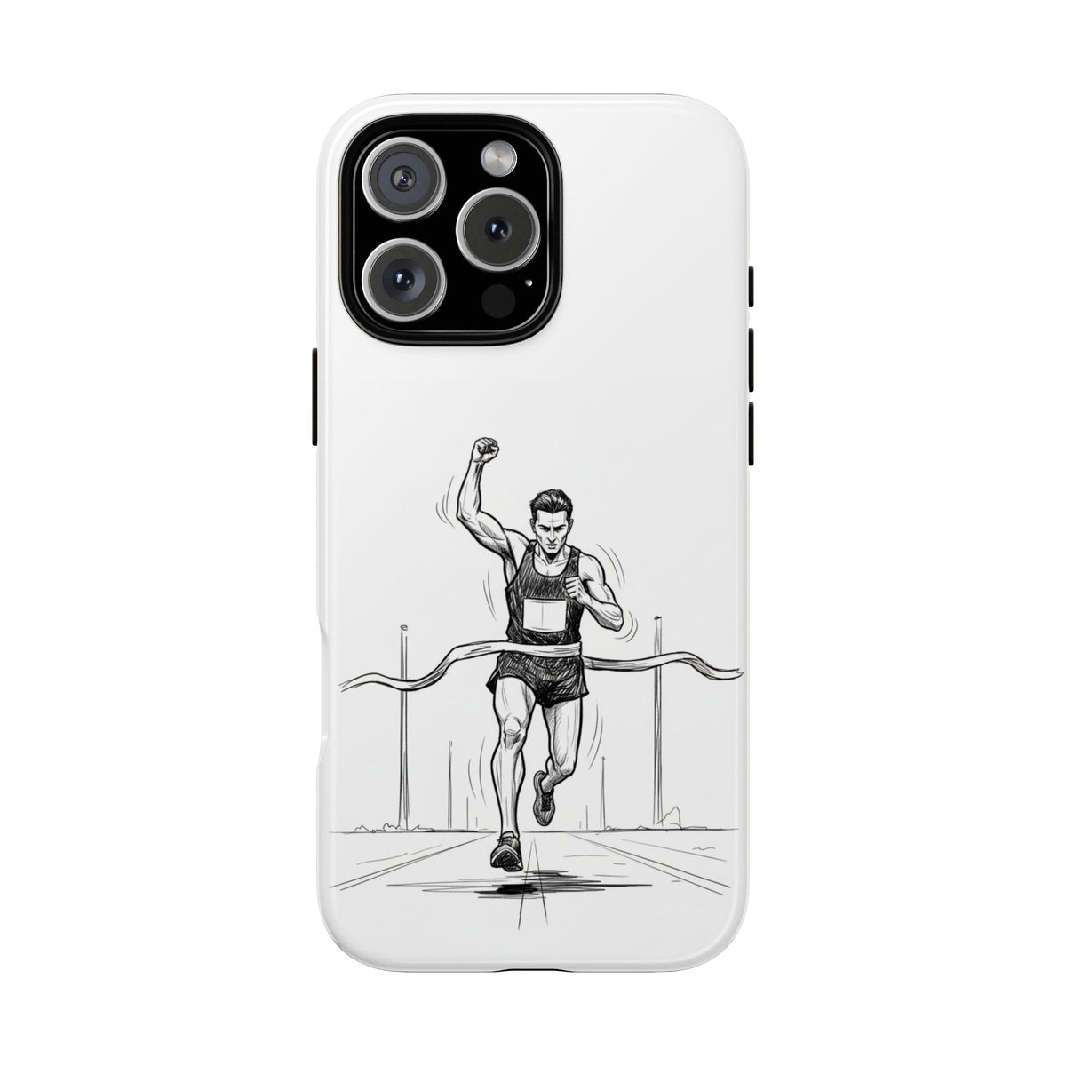 Phone Case, Running, finish line design, Tough Case