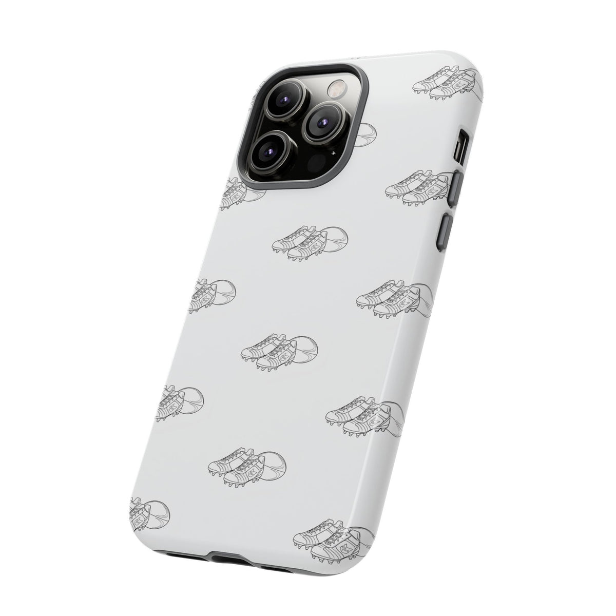 Phone Case Rugby Boots & Ball Repeat Pattern Tough Cases