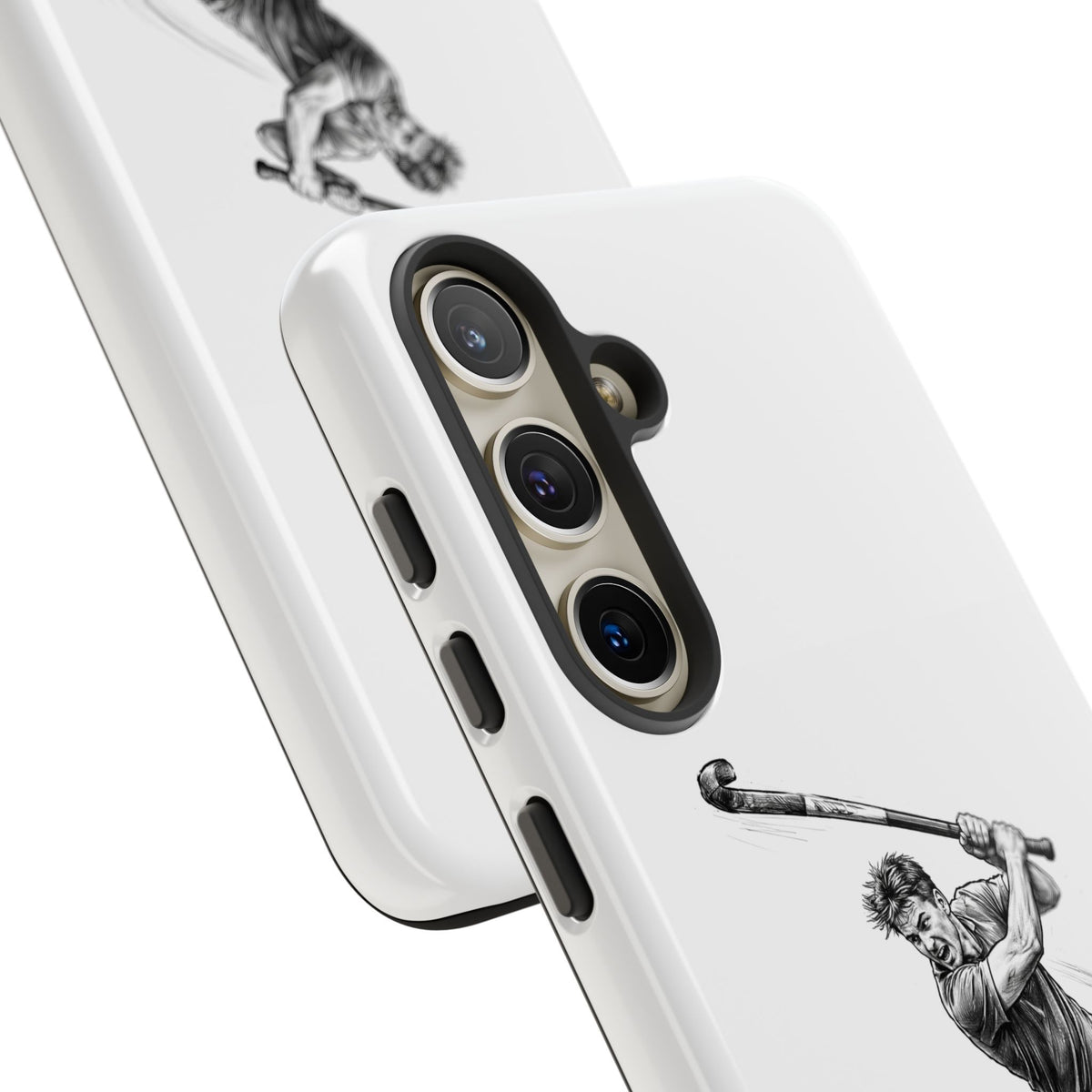 Phone case, Male Hockey Player Tomahawk Sketch,  Tough case