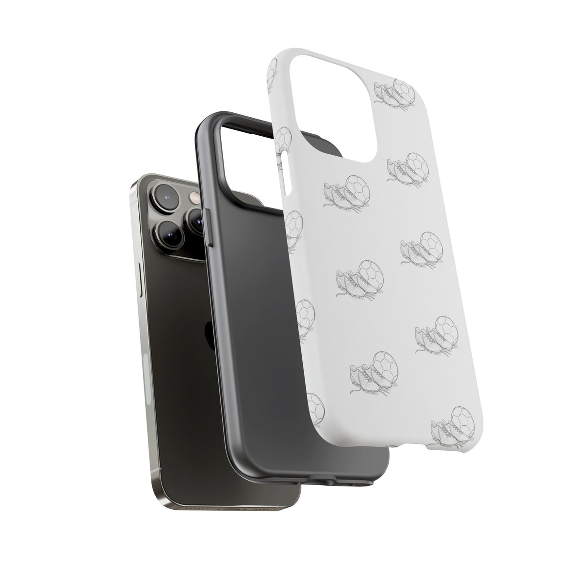 Phone Case, Football Boots & Ball Pattern, Tough Cases — Sports Phone Case