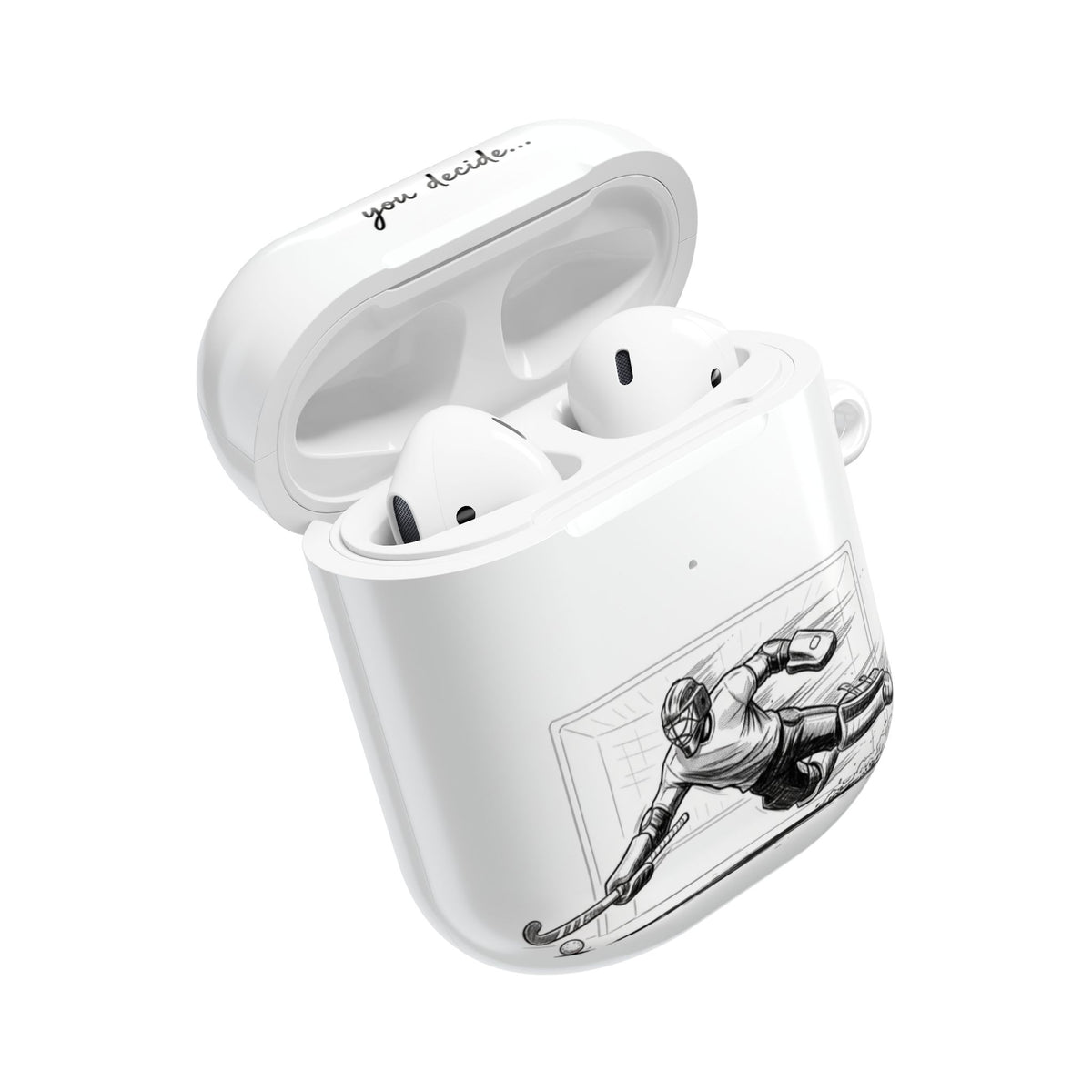 AirPods Case Protective Cover  - Hockey Goalie Design | Hero or Villain -  'You Decide'
