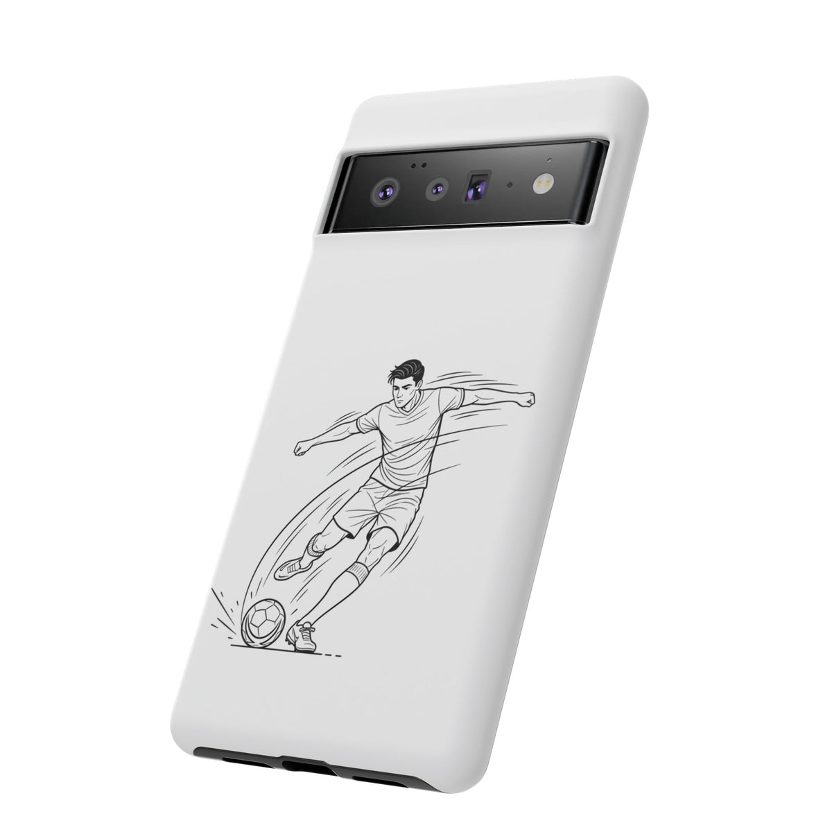 Phone Case, Football Free Kick / Strike Minimalist sketch Design, Tough Case