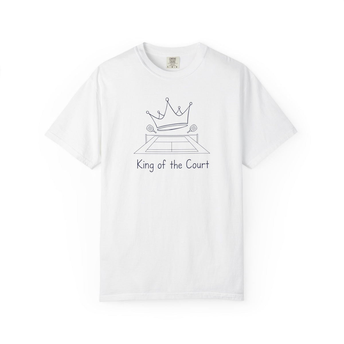 T-shirt, Racket Sports, King of the Court Sketch design, Cotton, Various Colours