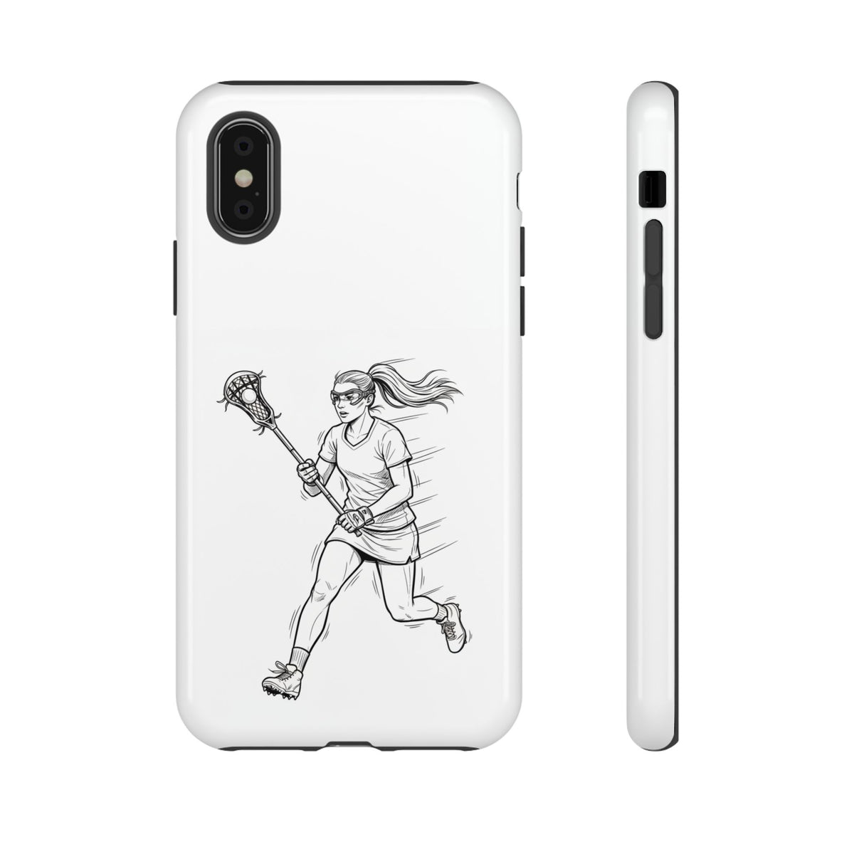 Phone Case, Lacrosse Player Sketch, Tough Case