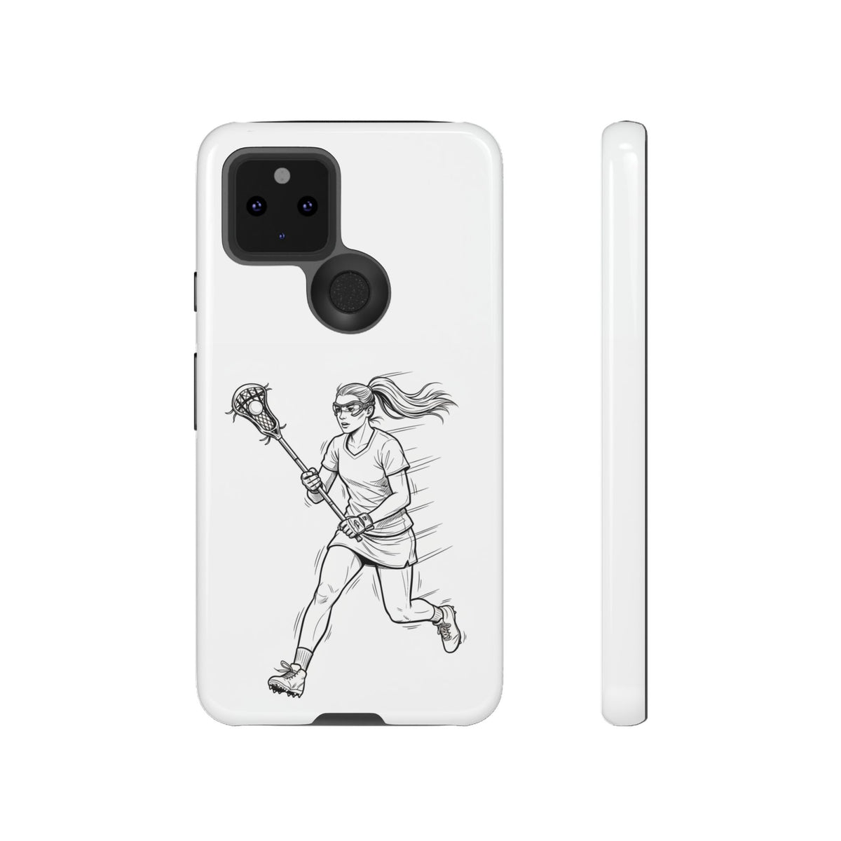 Phone Case, Lacrosse Player Sketch, Tough Case