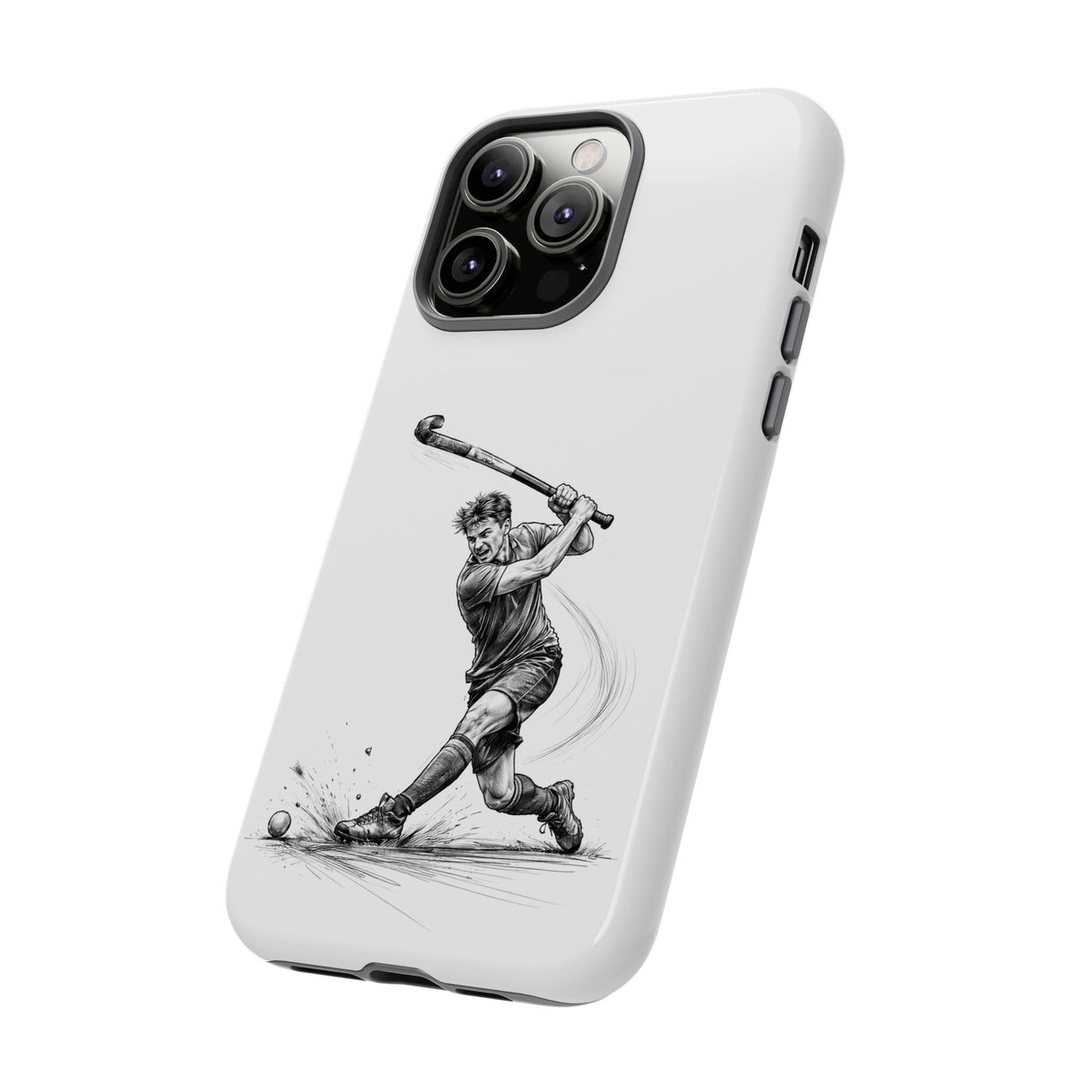 Phone case, Male Hockey Player Tomahawk Sketch,  Tough case